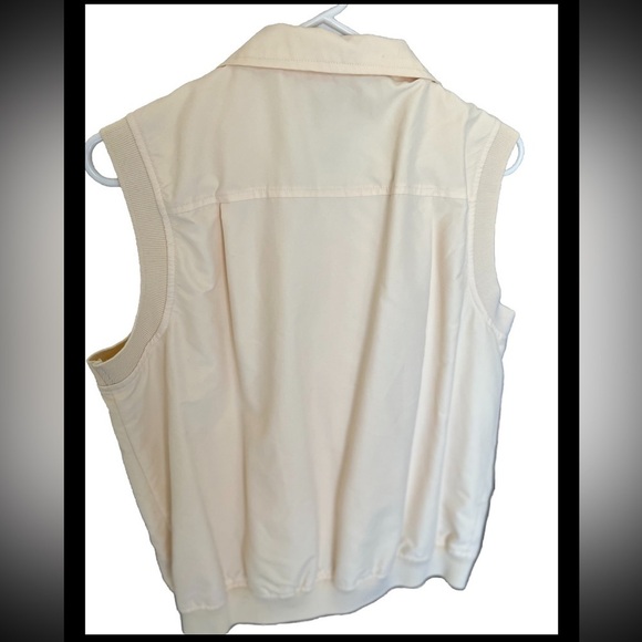 Vintage Elandale Pale Yellow Sleeveless Golf Vest With Pockets Small - Picture 2 of 5